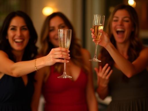 Joyful guests celebrating a special occasion at a private event at La Pergola